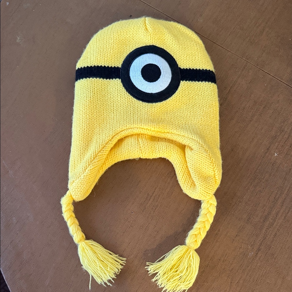 Yellow Knit Minion-Inspired Kids Hat